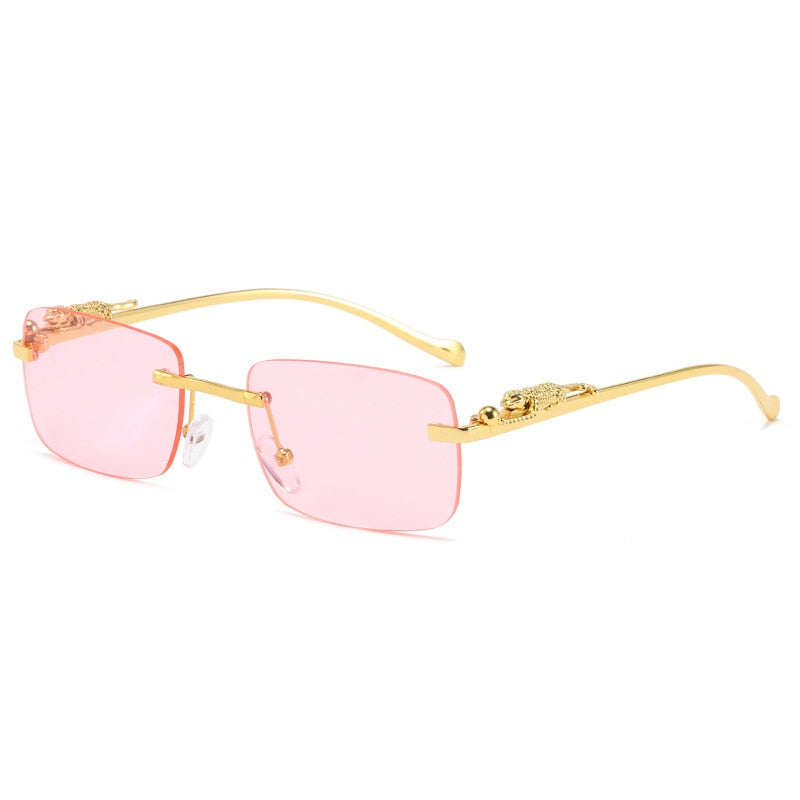 Vintage Rimless Square Sunglasses