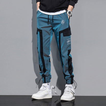 Casual Cargo Pants  Reflective Techwear Male