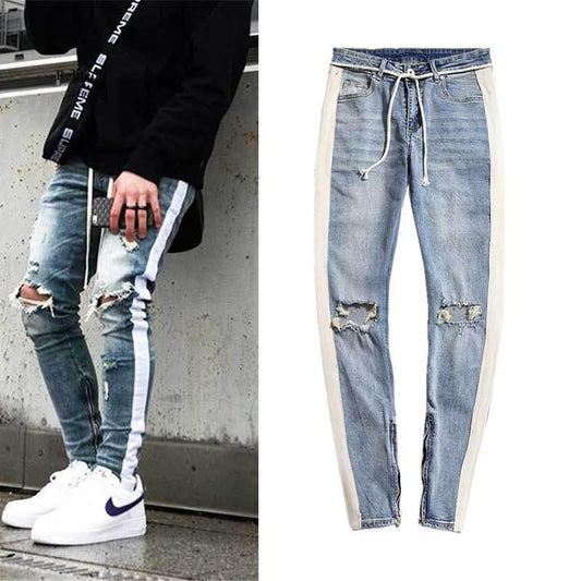 new streetwear hiphop personality men jeans