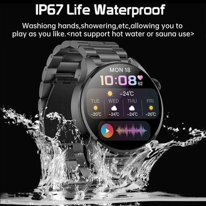 LIGE New Bluetooth Call Smart Watch Men Full Touch Sport Fitness Watches Waterproof Heart Rate Steel Band Smartwatch Android iOS