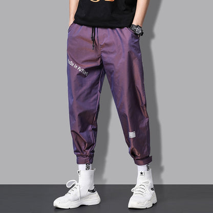 Casual Cargo Pants  Reflective Techwear Male