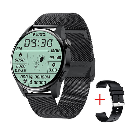 LIGE New Bluetooth Call Smart Watch Men Full Touch Sport Fitness Watches Waterproof Heart Rate Steel Band Smartwatch Android iOS