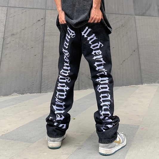 Ripped Hip Hop Hole Embroidery Jeans