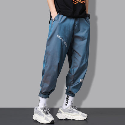 Casual Cargo Pants  Reflective Techwear Male