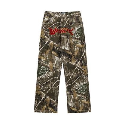 Embroidery Camouflage Cargos