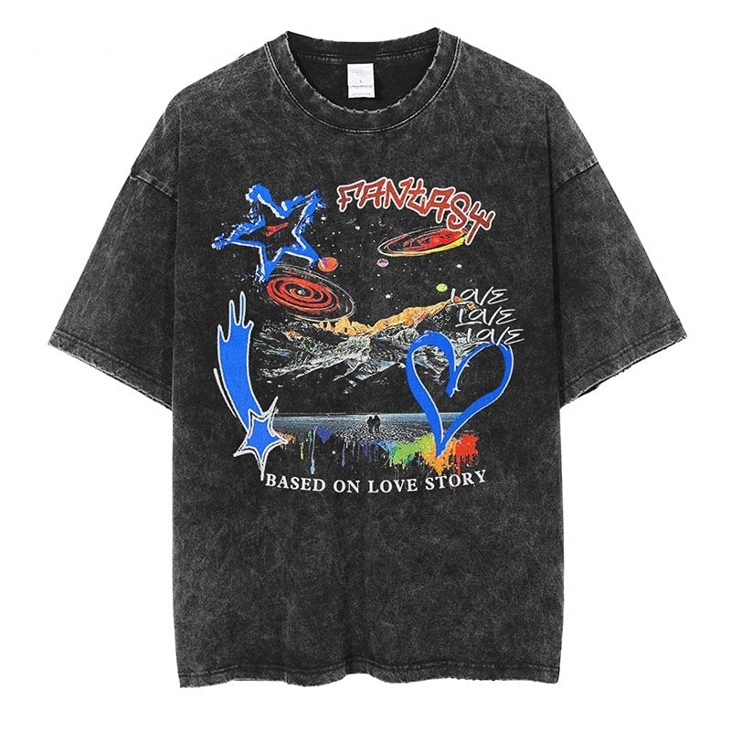 Graffiti Planet Graphic Print Tee