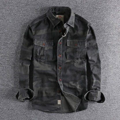 Men Camouflage Cargo Shirts