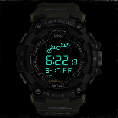 Mens Watch Military Water resistant SMAEL Sport watch Army led Digital wrist stopwatch