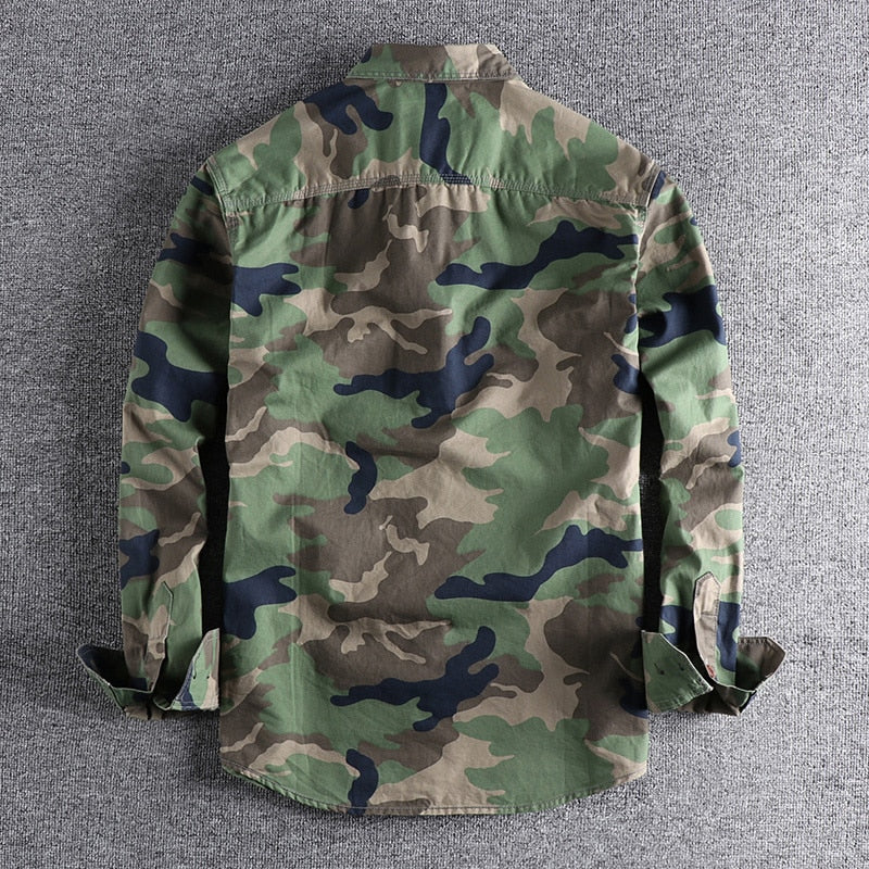 Men Camouflage Cargo Shirts