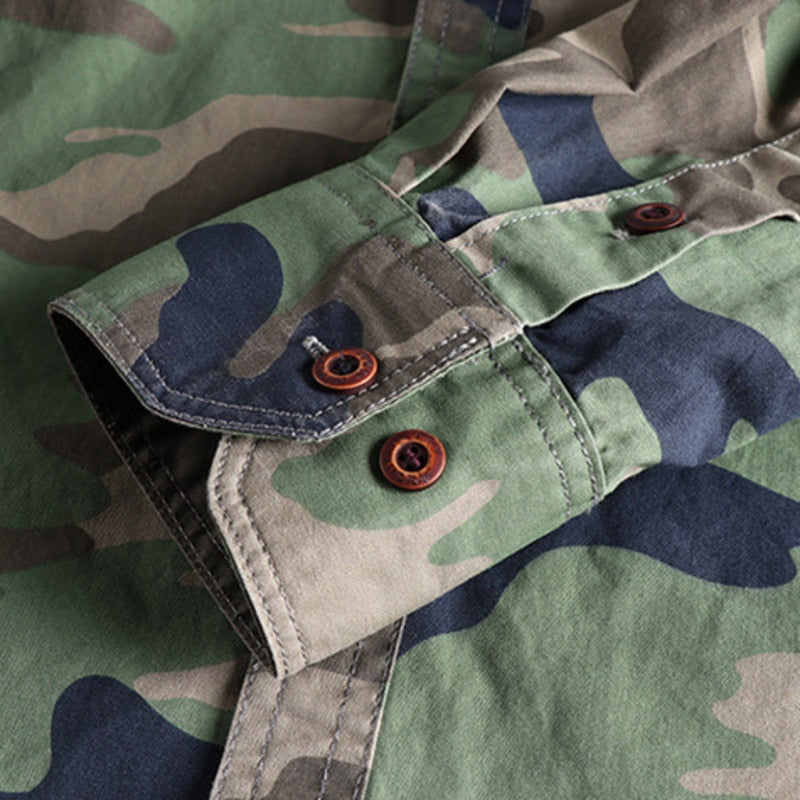 Men Camouflage Cargo Shirts