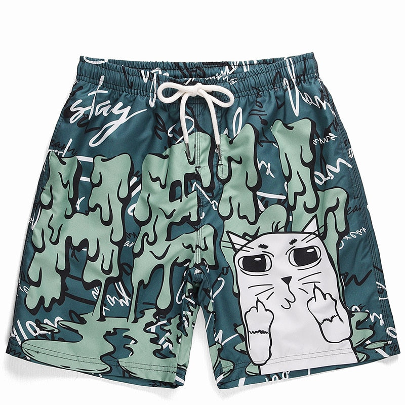 Harajuku retro graffiti shorts